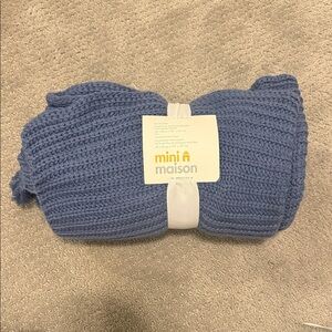 Mini Maison kids Blue Knit Blanket